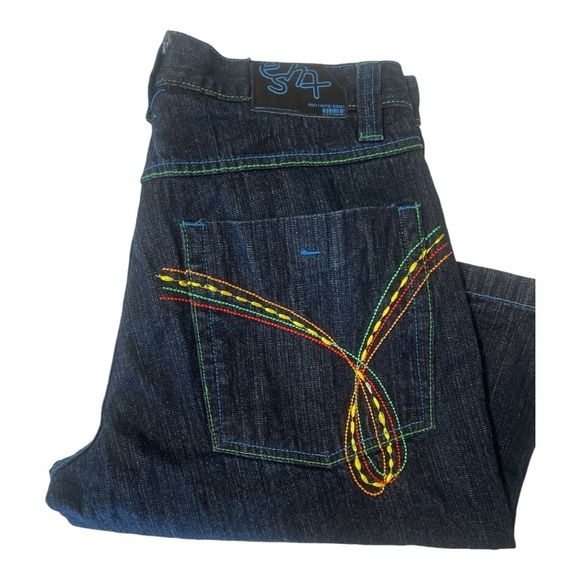 Vintage Y2K ESMX Embroidered Wide Leg Shorts Size 34 EF2 - Picture 6 of 6